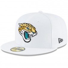 Men's Jacksonville Jaguars New Era White Omaha 59FIFTY Fitted Hat 3155934